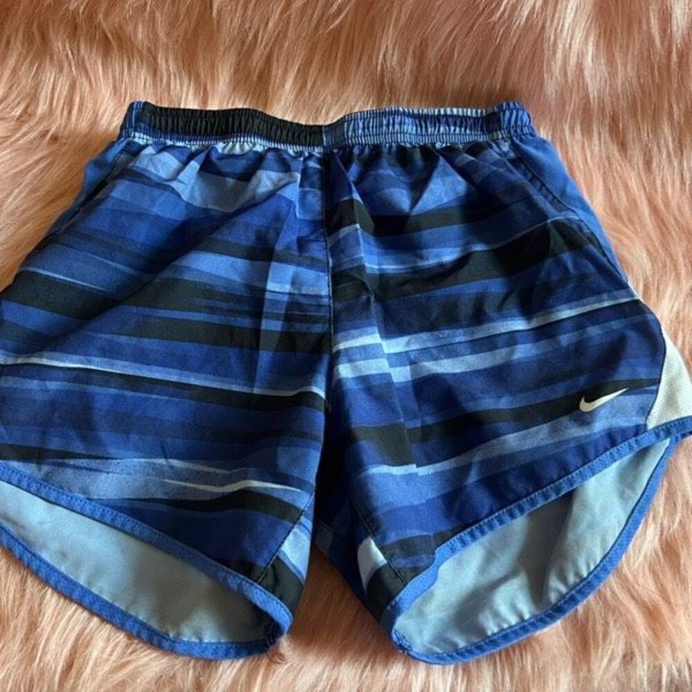 Nike Girls Dri Fit Blue Multi Colored Shorts Kids Size Large